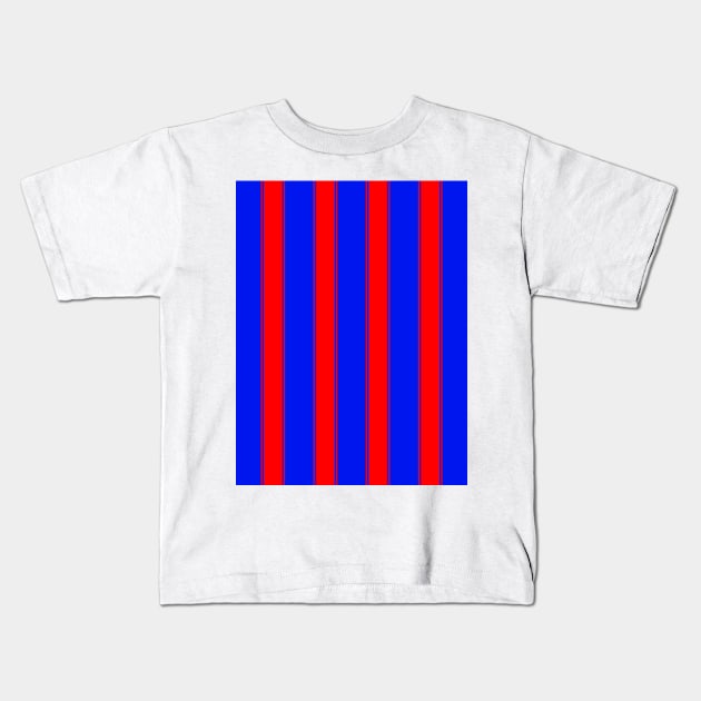 Crystal Palace 1998 Blue and Red Stripes Kids T-Shirt by Culture-Factory